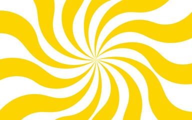 Poster - Abstract background with rays retro starburst and Funky ray elements, circle motifs. Fun minimalist pattern with sunbeam waves. Yellow ray sunburst cartoon, pop ad shine retro design.