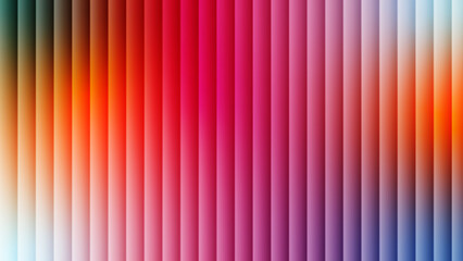 Poster - Abstract Gradient Background Glass Neon Fractal Blur Pattern. Glossy mesh hologram effect with multicolored fluid distortion. Vertical stripe pattern adds a sense of rhythm and optical depth