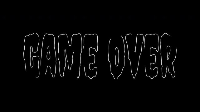 Animation of abstract light in white with the text 
