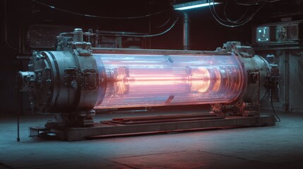 Poster - Glowing Reactor Core in Futuristic Sci-Fi Engine Design