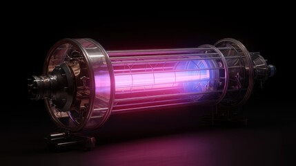 Poster - Glowing Plasma Engine Concept for Futuristic Space Travel Design