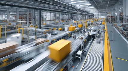 Poster - High-Speed Packaging Machines in Logistics Factory Operation