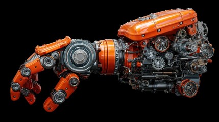 Poster - Robotic Arm Assembling Engine Components with Precision Technology