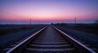 © Rastika - Tranquil twilight over the railway tracks, evoking journeys and serenity