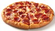 © ShahinAlam - A 4K photo of pepperoni pizza isolated on white background.