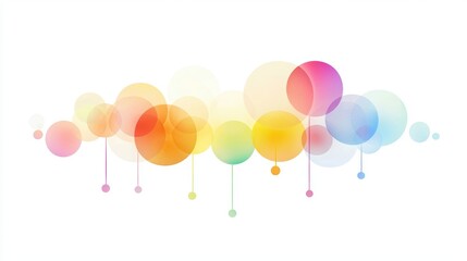Aufkleber - Abstract colorful circles design with glowing soft edges for creative backgrounds and projects