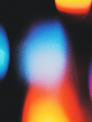 Poster - Abstract light leak effect with vivid colors and subtle grain texture. Overlapping colorful bokeh for creative overlay.