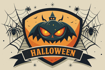 Aufkleber - Halloween Graphic Design with Letter B Spooky Colorful and Festive Illustration