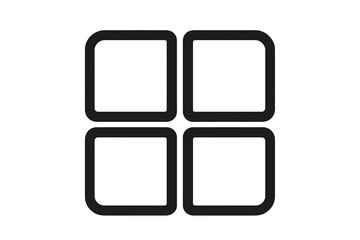 Fototapete - Grid menu icon. Apps launcher symbol for user interface design. Web button for application collection view or gallery layout. Simple flat vector illustration.