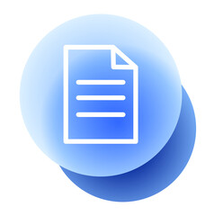 Poster - Abstract Blue Document Icon: Modern, Clean, and Professional Design for Digital Applications