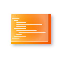 Poster - Modern Orange Code Window Interface: Clean, Minimalist, and Techy Design