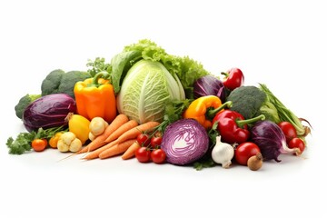 Poster - Variety of fresh, colorful vegetables forming an appealing arrangement