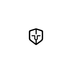 Poster - Shield with mask icon symbolizing identity protection security privacy and anonymous defense