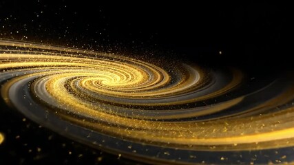 Poster - Mesmerizing Abstract Design Swirl of Golden Light in Motion, Capturing Depth, Energy, and Creativity in Stunning Visuals