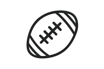 Poster - American football icon line art symbol. Sport ball vector graphic for app UI, website design, mobile interface. Simple outline illustration isolated transparent background