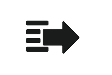 Poster - Data transfer arrow icon vector illustration. Business technology concept. Digital movement direction symbol. Interface element for web design. Information flow graphic