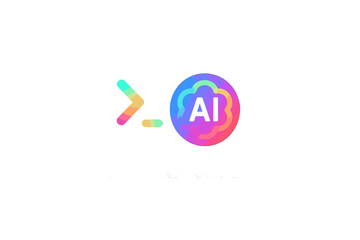 Poster - Colorful AI generation button icon. Artificial intelligence command prompt symbol for app interface, website UI UX design. Modern gradient generative technology vector