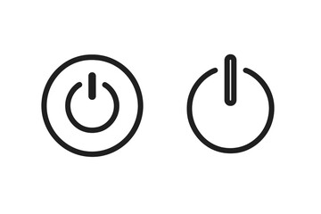 Poster - Power on off button icon set. Electrical switch symbol. UI interface element. Technology control graphic. Vector illustration for web app design. Start stop toggle button