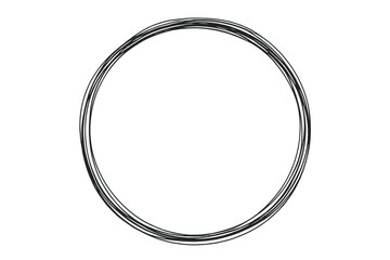 Poster - Hand drawn round circle frame border sketch artistic decorative design element vector illustration graphic vintage doodle scribble ring outline stroke line