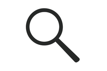 Poster - Search icon magnifying glass vector symbol transparent background. UI interface element web design. Zoom find lookup discovery investigation explore tool symbol