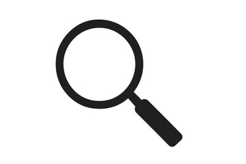 Poster - Search magnifying glass icon vector symbol transparent background. Zoom lens finder tool graphic element. Investigation discovery research symbol illustration