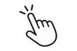 © Juno - Pointer cursor hand icon clicking computer mouse click button. Web interface UI element. Digital navigation arrow symbol. Vector illustration click gesture finger point