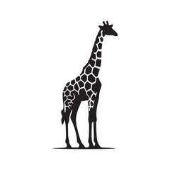 Poster - Animal giraffe silhouette on white background. Giraffe icon sign vector illustration design