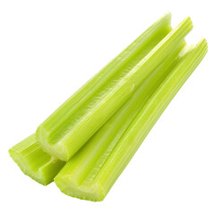 Wall Mural - Fresh Celery Sticks Isolated on White Background