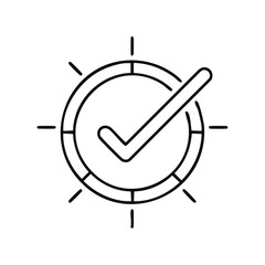 Poster - Check Mark within a Clock Icon, Concept for Time Management, Deadlines, and Productivity Goals