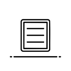 Poster - Minimalist icon of a document with lines and dots
