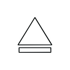 Poster - Eject button icon symbol simple outline art for media and technology controls