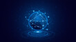 © Natthakan - Concept of global network connection. World map. Modern internet network connection technology. High speed internet or fast wireless data transmission.