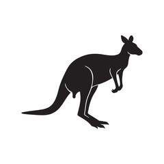 Poster - kangaroo silhouette isolated on white background. Kangaroo icon vector illustration design