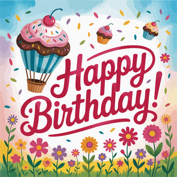 Happy Birthday typography , Happy Birthday lettering , Happy Birthday 