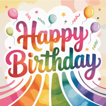 Happy Birthday typography , Happy Birthday lettering , Happy Birthday 