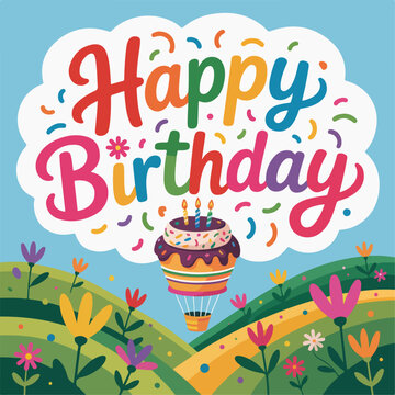 Happy Birthday typography , Happy Birthday lettering , Happy Birthday 