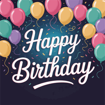 Happy Birthday typography , Happy Birthday lettering , Happy Birthday 