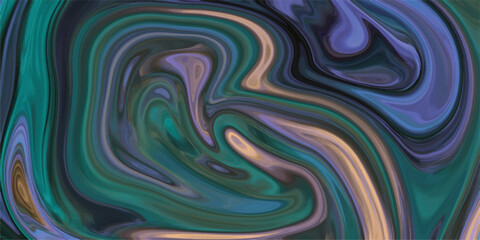 Aufkleber - Abstract swirls in emerald and lavender watercolor fluid art background for artistic graphic design and modern decoration
