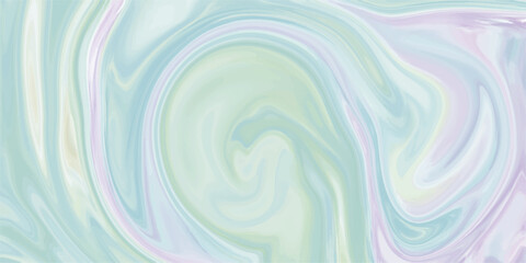 Aufkleber - Swirling pastel watercolor texture in soft blue green and lavender tones illustrating fluid and dreamy design