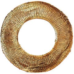Wall Mural - Circular Cracked Texture with Golden and Brown Tones