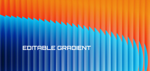 Poster - Neon glass gradient with Y2K fractal blur and abstract blue orange colors. Vibrant holographic textures with mesh patterns for modern posters. Geometric prism effects or reeded ribbed designs.