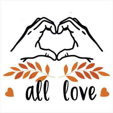Heart shape with LOVE. 