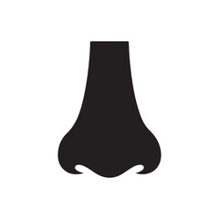Poster - Human nose silhouette vector flat illustration design