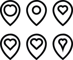 Poster - Location Pin Icon Variations map marker navigation
