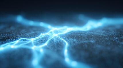 Poster - Futuristic Electric Energy Lightning on Dark Background Concept