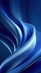 Poster - Abstract blue textures with glowing flowing lines and smooth aesthetics