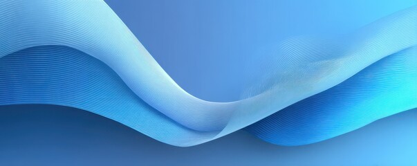 Poster - Abstract blue background with smooth wave patterns and gradient tones