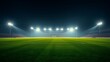 © Jhon - Night soccer field with glowing stadium lights
