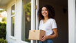 © huaomanz - Young woman receiving online shopping order