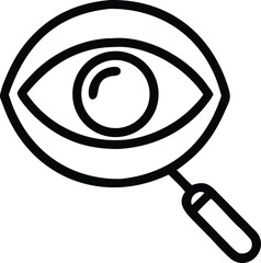 Poster - Stylized Eye Silhouette with a Subtle M Shape graphic vector